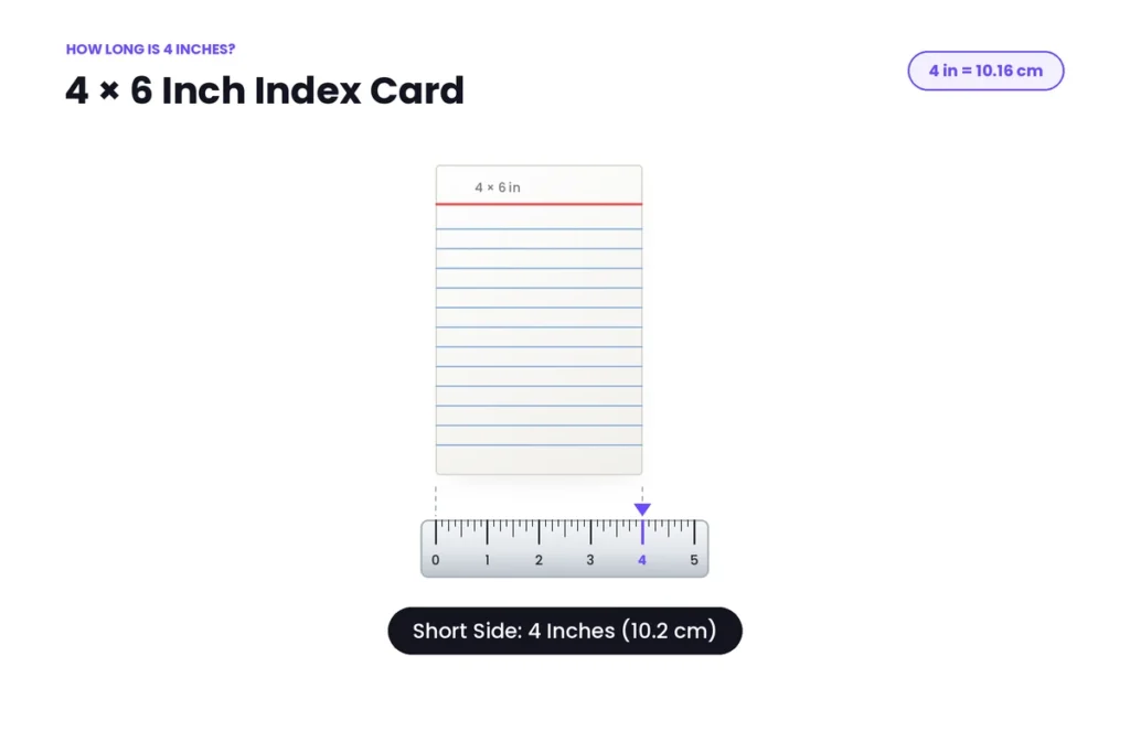 A 4 × 6 Inch Index Card